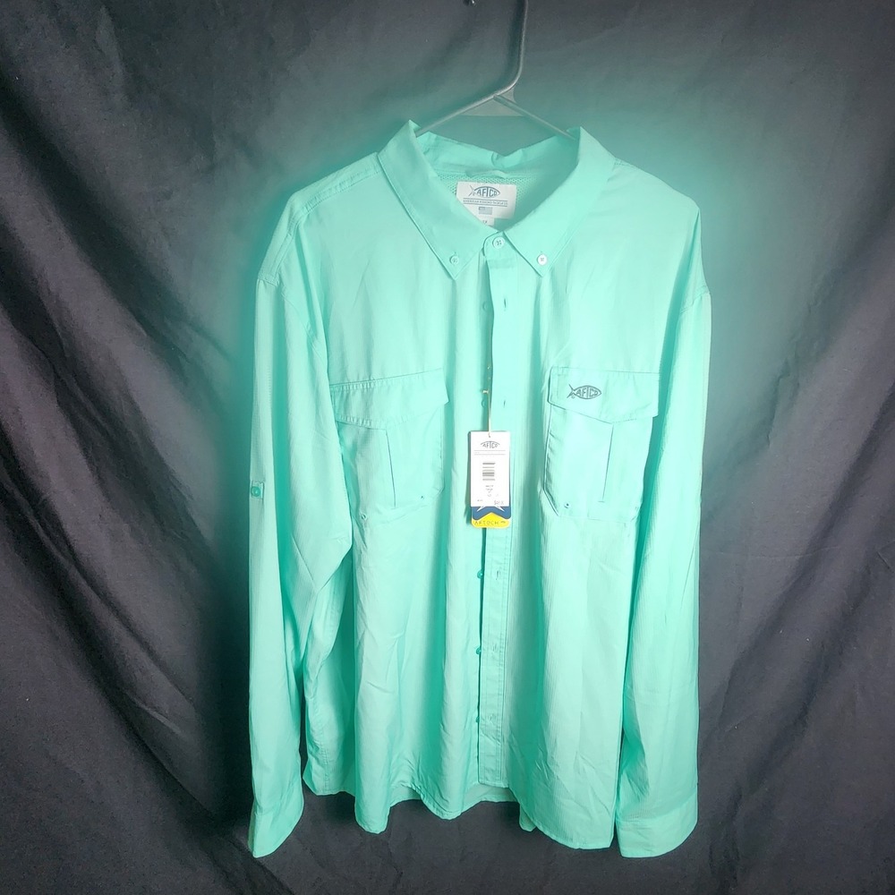 American Fishing And Tackle Co Shirt Size 2X Brand New Color‎ Turquoise